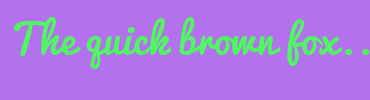 Image with Font Color 51F762 and Background Color B371ED